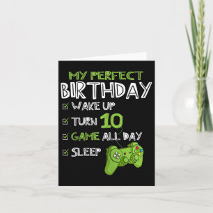 Carte 10e Anniversaire Jeu 10 Ans Parfait Gamer Gi