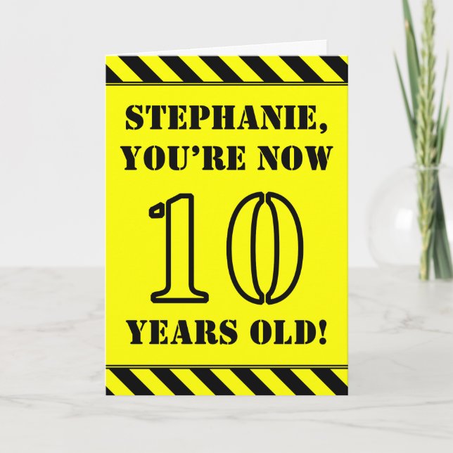Carte 10e anniversaire : Jeu de style graphique, Nom per (Devant)
