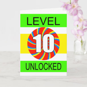 Carte 10e Anniversaire Jeu d'Ordinateur