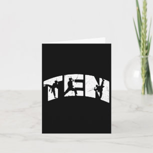 Carte 10e anniversaire Karate Fighter 10 ans fille garço
