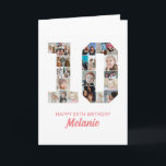Carte 10e anniversaire Numéro 10 photo Collage personnal<br><div class="desc">Célébrez le 10ème anniversaire de votre enfant avec cette carte mignonne. C'est une carte d'anniversaire personnalisée de collage photo qui vous permet de créer un design vraiment unique et mémorable. Ce modèle personnalisable vous permet d'insérer vos propres photos chères, en capturant les moments précieux de l'année de vos enfants. Cette...</div>