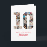 Carte 10e anniversaire Numéro 10 photo Collage personnal<br><div class="desc">Célébrez le 10ème anniversaire de votre enfant avec cette carte mignonne. C'est une carte d'anniversaire personnalisée de collage photo qui vous permet de créer un design vraiment unique et mémorable. Ce modèle personnalisable vous permet d'insérer vos propres photos chères, en capturant les moments précieux de l'année de vos enfants. Cette...</div>