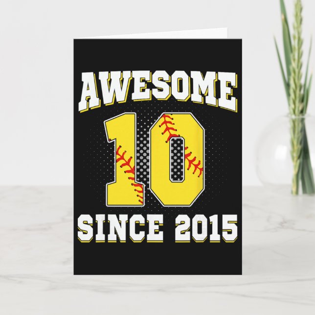 Carte 10e anniversaire Softll 10 ans Incroyable depuis 2 (Devant)