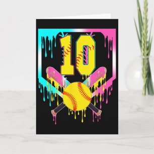 Carte 10e anniversaire Softll Home Plate Drip Glace 10 A