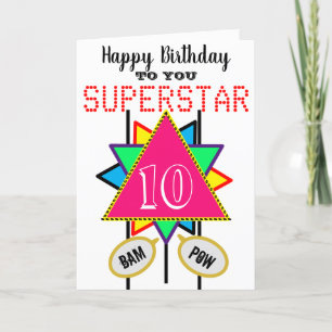 Carte 10e anniversaire Superstar Pink Triangle Modifier