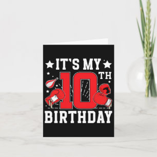 Carte 10e Boxe Anniversaire Fête 10 ans Boxer Naissance