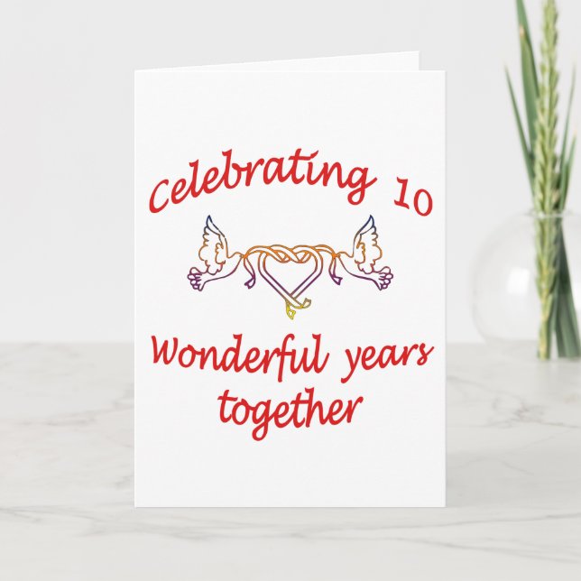Carte 10ème. ANNIVERSAIRE (Devant)
