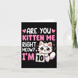 Carte 10ème Anniversaire Chemise Pour Fille 10ans Dix 10