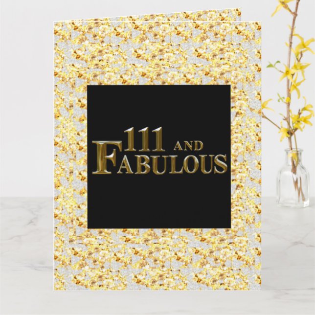 Carte 111 Anniversaire  (Fleur jaune)