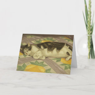 Carte 1149 Cat on Quilt Mother's Day Card
