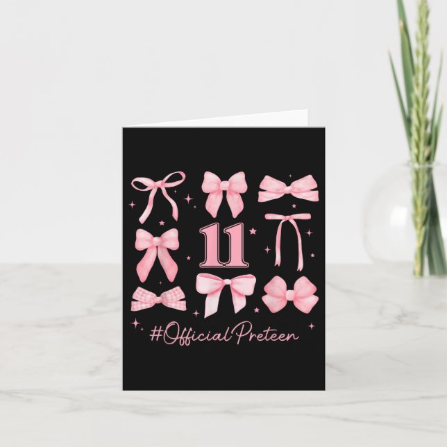 Carte 11 Anniversaire Fille 11e Anniversaire Coquette B (Devant)