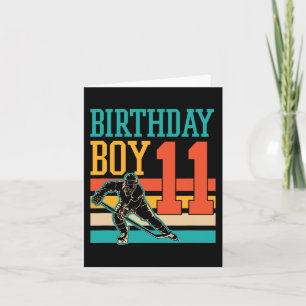 Carte 11 ans de hockey sur glace Thème 11ème anniversair