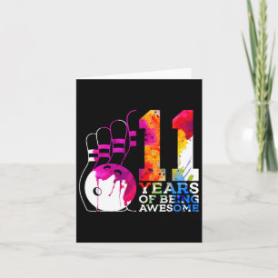 Carte 11 ans d'être merveilleux Bowling 11e anniversaire