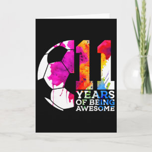 Carte 11 Ans Incroyables de Football 11e Anniversaire 