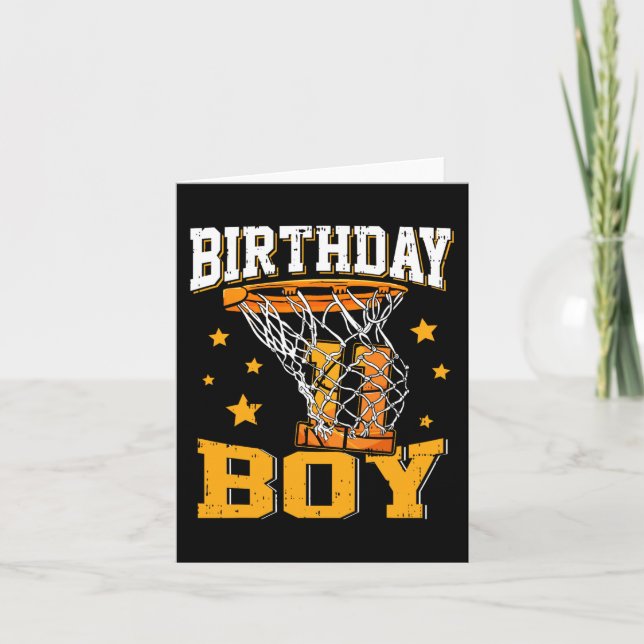 Carte 11e anniversaire Basketball garçon 11 ans Basketba (Devant)