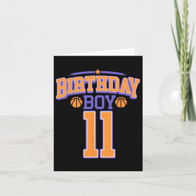 Carte 11e anniversaire garçon Bysketbyll Lover 11 ans Bd (Devant)