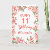 11e anniversaire Peach Peonies rose Aquarelle Flor