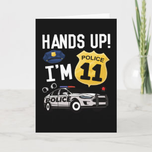 Carte 11e Birthday Poison Officier de police 11 Year Old
