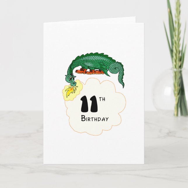 Carte 11ème Dragon d'anniversaire (Devant)