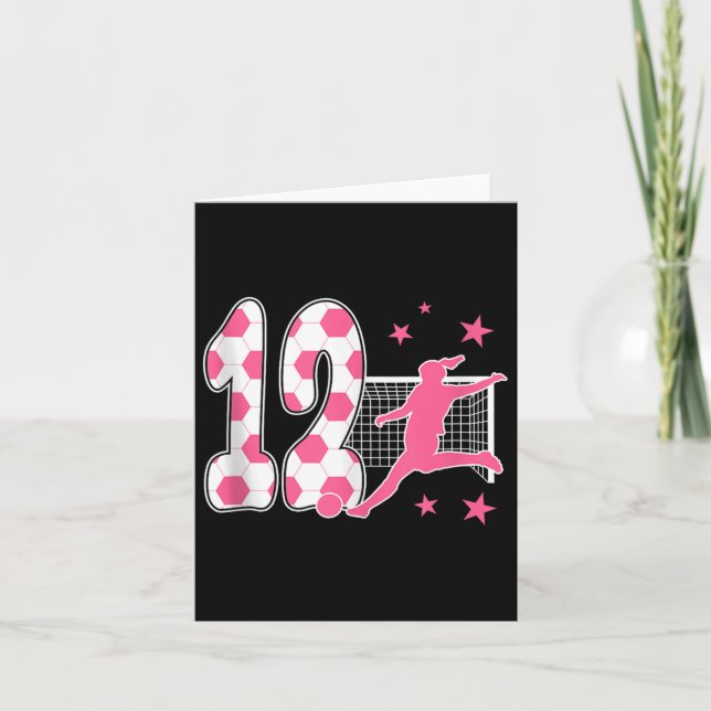 Carte 12 ans Anniversaire Football Amour 12e Football Eu (Devant)