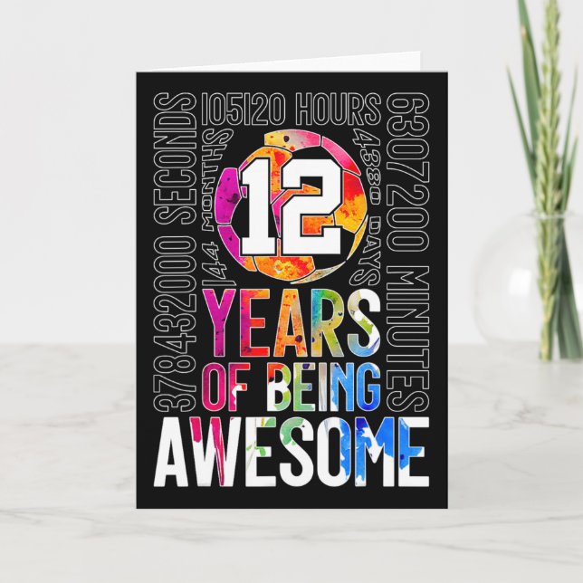 Carte 12 Ans De Foot Génial 12e Anniversaire _1  (Devant)
