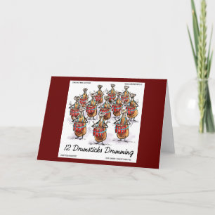 Carte 12 Baguettes de tambour qui tambourinent Rick Lond