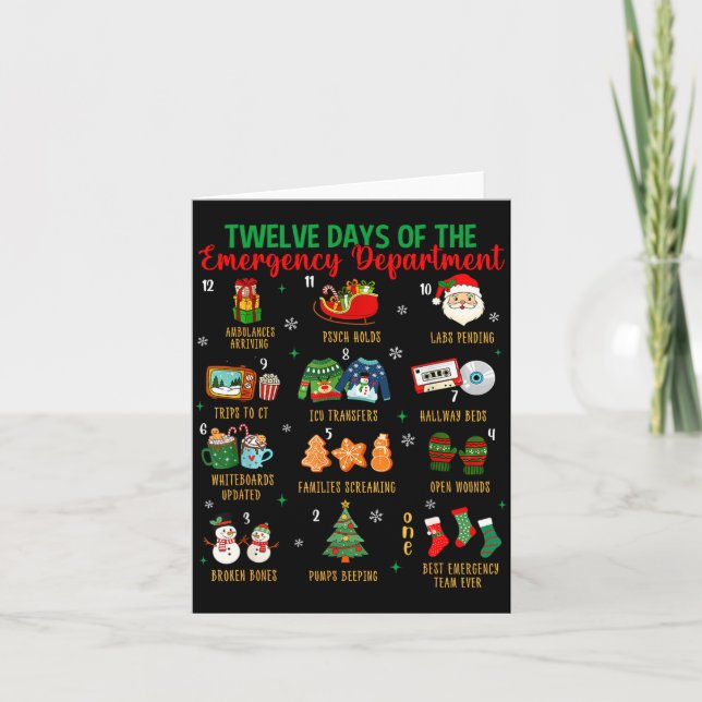 Carte 12 Days Of An Emergency Department Er Nurse Christ (Devant)