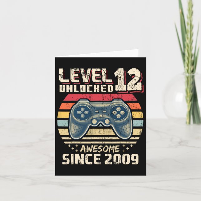 Carte 12 Déverrouillé Awesome 2009 jeu vidéo 12e anniver (Devant)