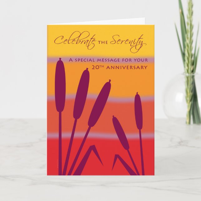 Carte 12 Étape Anniversaire 20 ans Sobre pur (Devant)