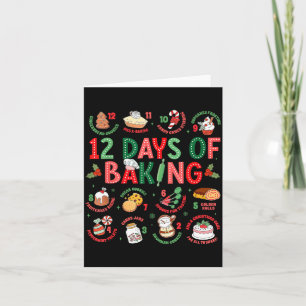 Carte 12 Jours De Boulangerie Boulanger Noël Cuisinier C