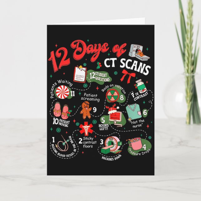 Carte 12 Jours De Noël Scans Ct Technicien Ct Scanograph (Devant)