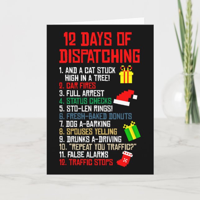 Carte 12 Jours D'Expédition Du Pajama De Noël (Devant)