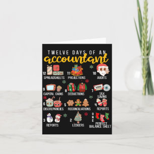 Carte 12 Jours D'un Comptable, Fête De Noël, Tshirt Drôl
