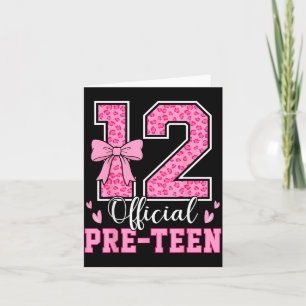 Carte 12 Pré-adolescente Léopard 12 Ans 12e Anniversaire