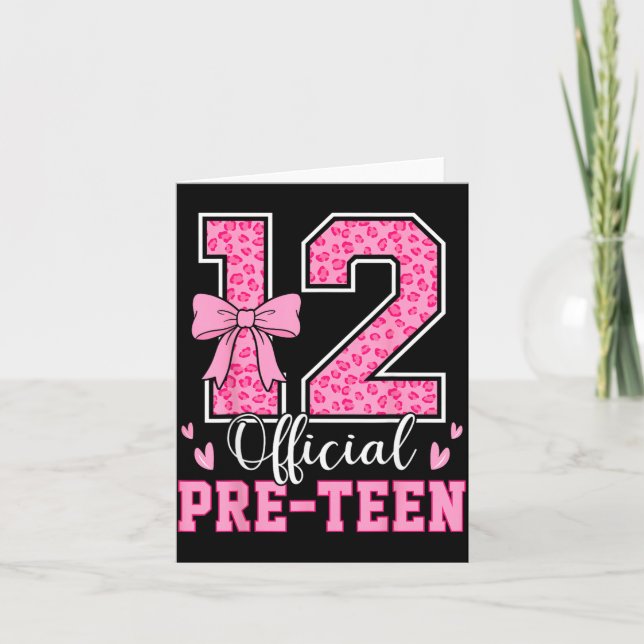Carte 12 Pré-adolescente Léopard 12 Ans 12e Anniversaire (Devant)