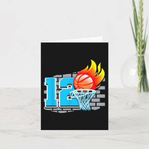 Carte 12 Year Old 12th Basketball Birthday Party Theme B