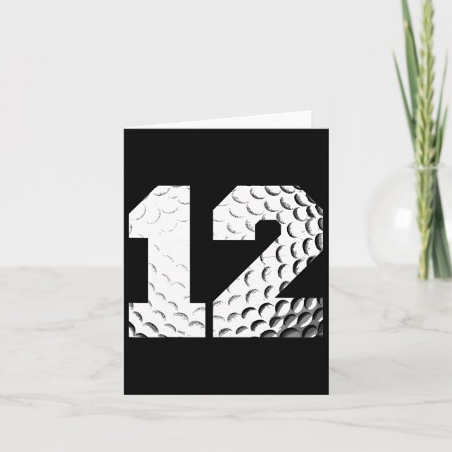 Carte 12e anniversaire Boy Golf Player Golf 12 ans (Devant)