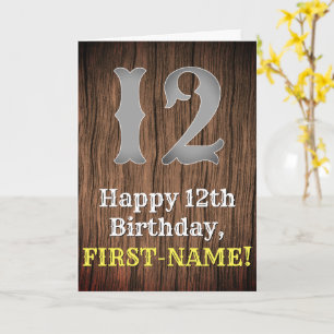 Carte 12e anniversaire : Pays inspiré par l'Ouest Look, 