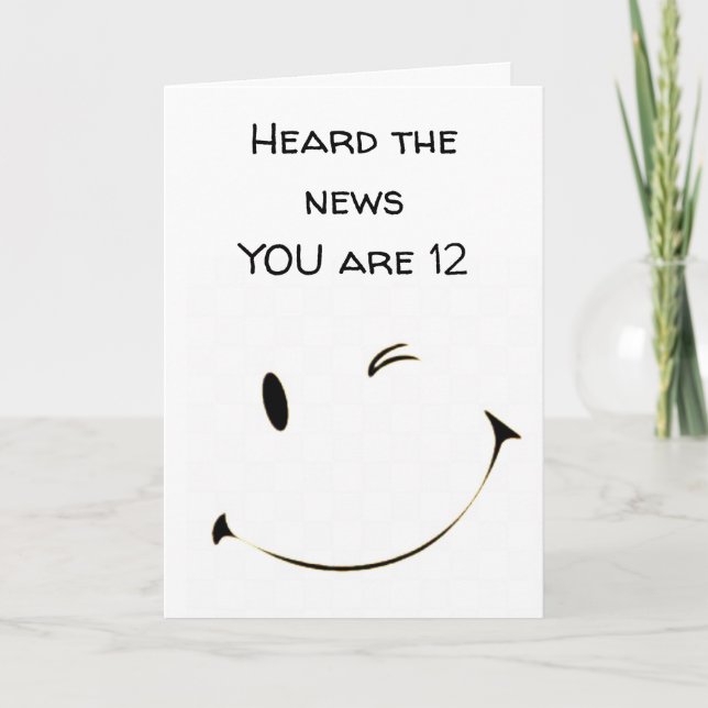 Carte **12e*** ANNIVERSAIRE UN GRAND ENFANT (Devant)