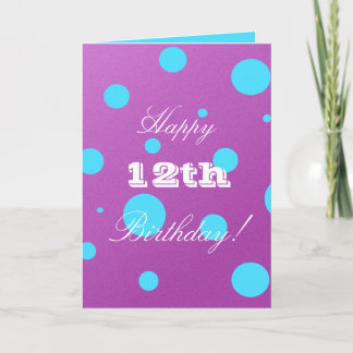 Carte 12e Birthday