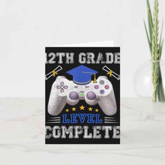 Carte 12e Niveau Gamer Complet Cl De 2025 Graduat (Devant)