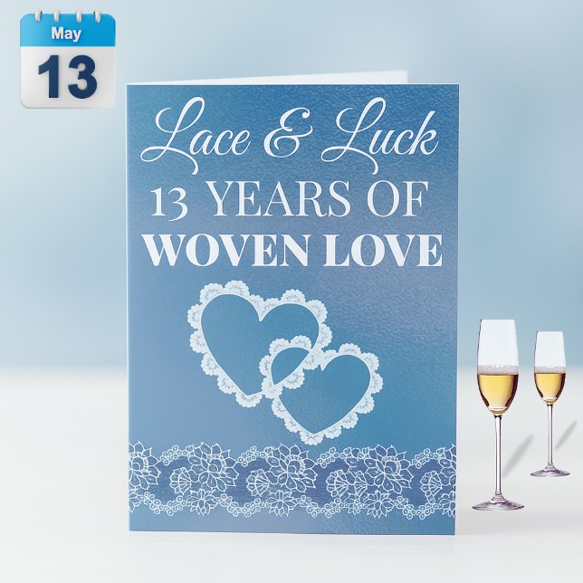 Carte 13 Années d'Amour Tissé (Créateur téléchargé)