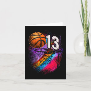 Carte 13 ans 13e anniversaire Basketball Ado officiel
