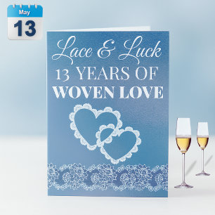 Carte 13 Ans d'Amour Tissé