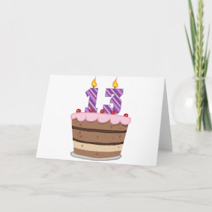 Carte 13 ans sur le gâteau d'anniversaire