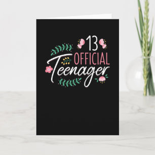 Carte 13 Cadeau Officiel Adolescent Filles Anniversaire