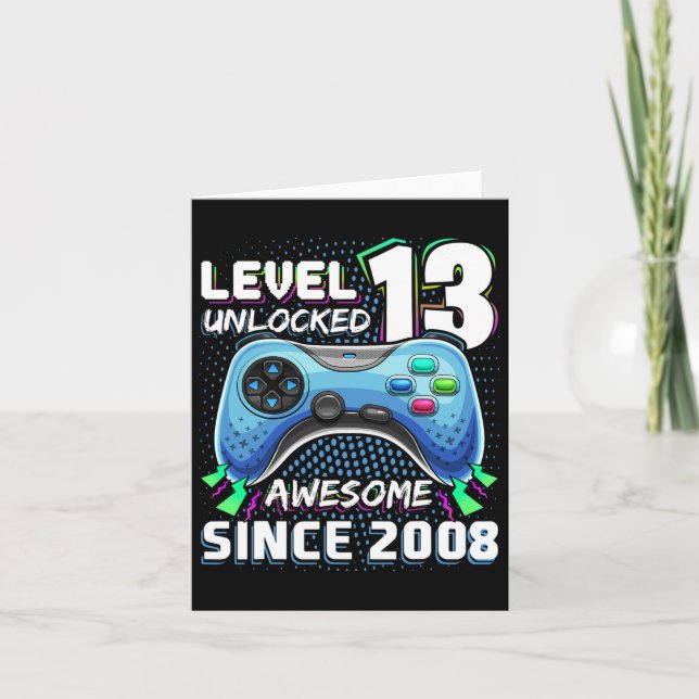 Carte 13 Déverrouillé Awesome 2008 jeu vidéo 13e anniver (Devant)