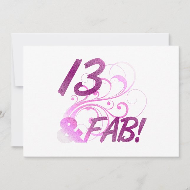 Carte 13 Et Fabuleux anniversaire (Devant)
