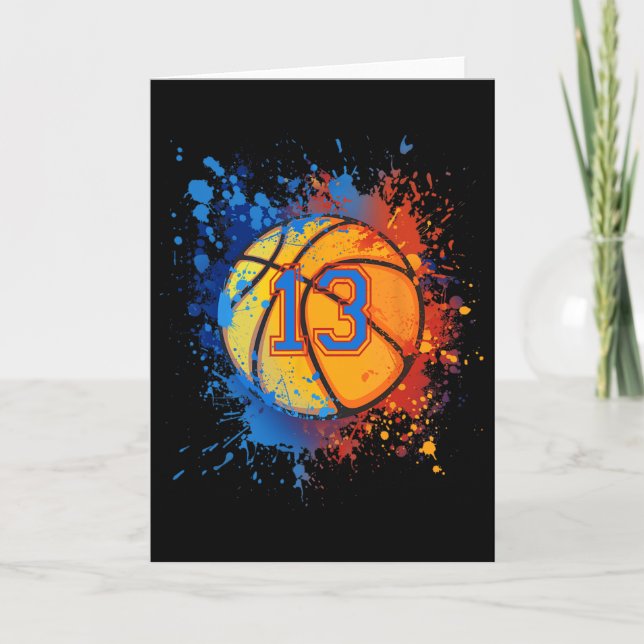 Carte 13 Years Old 13th Birthday Sketll Gift For Boys Pa (Devant)