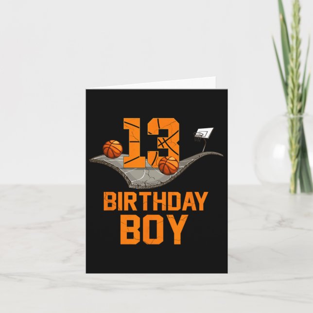 Carte 13e anniversaire Bysketbyll Jersey 13 ans Garçon (Devant)